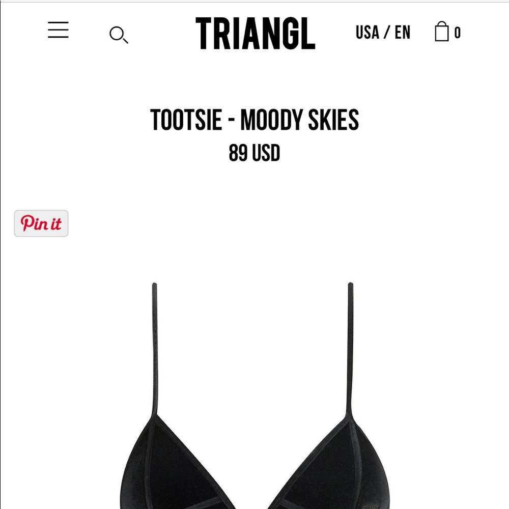 Triangl Bikini Tootsie Moody Skies NEW